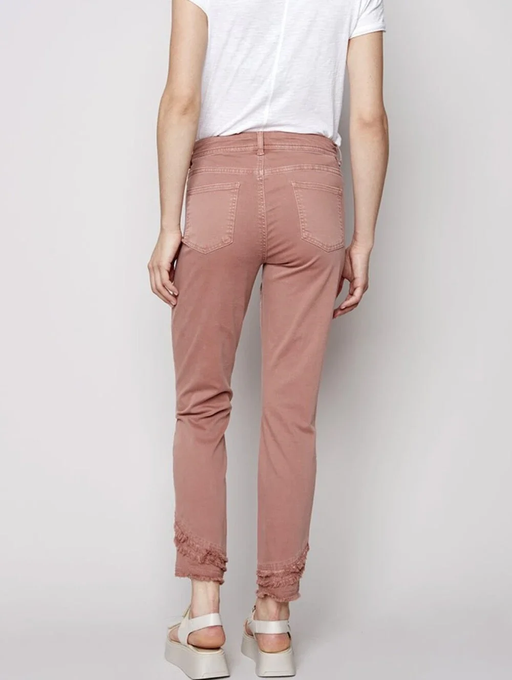 Charlie B Womens Nougate Red Brown Mid Rise She Frayed Edges Denim Jeans NWT 0
